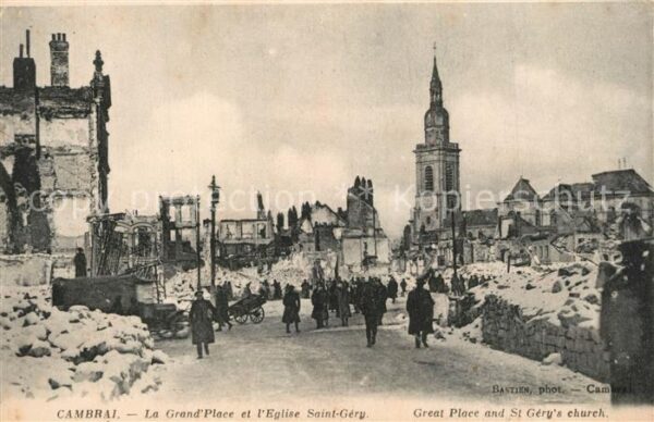 Cambrai Grande Place Eglise Saint Géry Ruines G