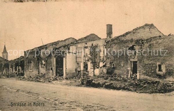 Noers Hauptstrasse Zerstörte Häuser Trümmer 1