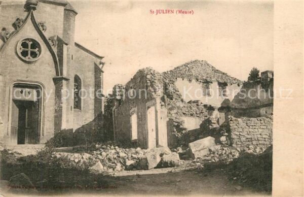 Saint-Julien-sous-les-Cotes Ruines Grande Guerre Trümmer 1. Weltkri