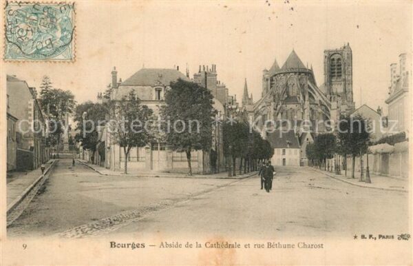 Bourges Abside de la Cathedrale Rue Béthune Cha