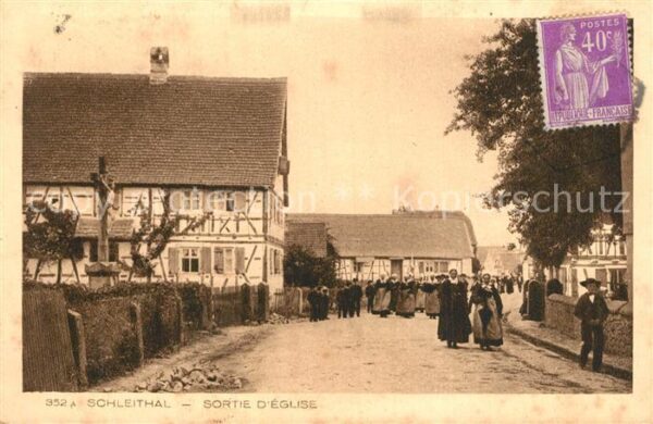 Schleithal Sortie d_Eglise
