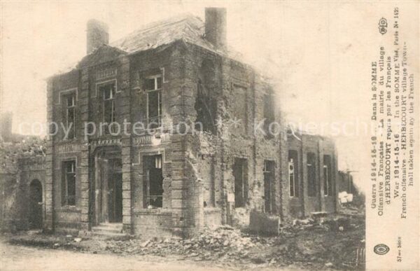 Herbecourt Offensive Francaise La Mairie du villag