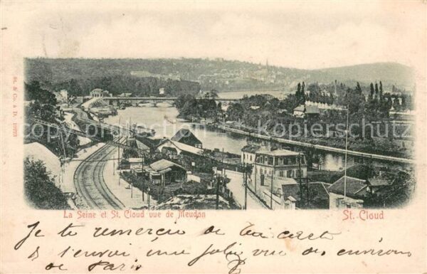 Saint-Cloud Paris La Seine et la ville vues de Meudon