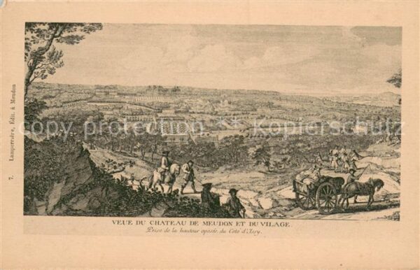 Meudon Vue du Chateau et du village Peinture K