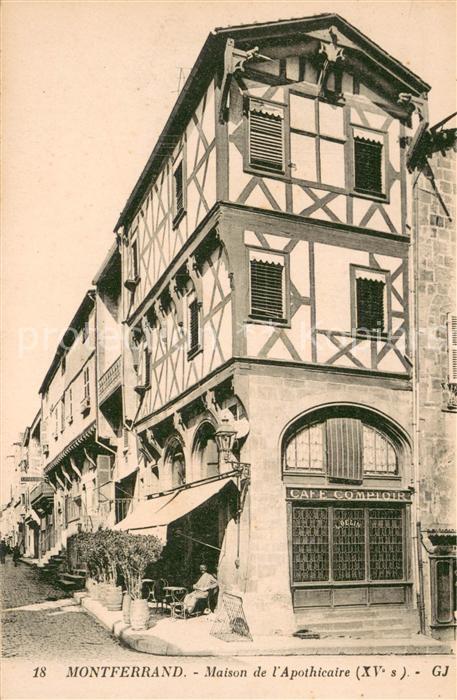 Montferrand Clermont-Ferrand Maison de l'Apothicaire XVe siècle Monu