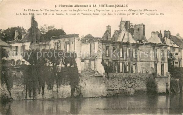 La Ferte-sous-Jouarre Chateau de l'ile bombardé Ruines Grande