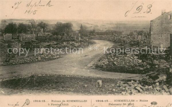 Sommeilles Ruines Grande Guerre Trümmer 1. Weltkri