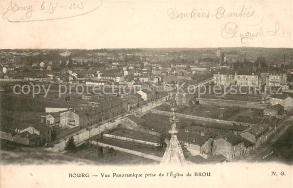 Bourg-en-Bresse Vue panoramique prise de l’Eglise de Br