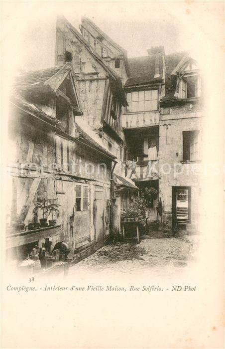 Compiegne Oise Interieur d’une Vieille Maison Rue Solf