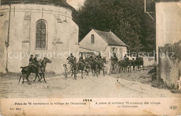 Chauconin-Neufmontiers Piece de 75 traversant le village de Ch