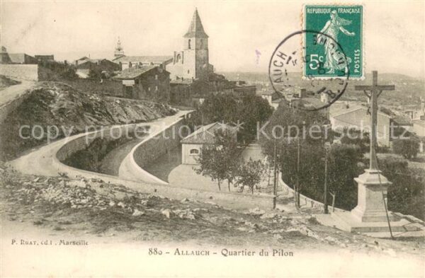 Allauch Quartier du Pilon Croix Eglise