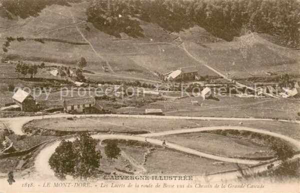 Le Mont-Dore Puy de Dome Les Lacets et la Route de Besse vus du