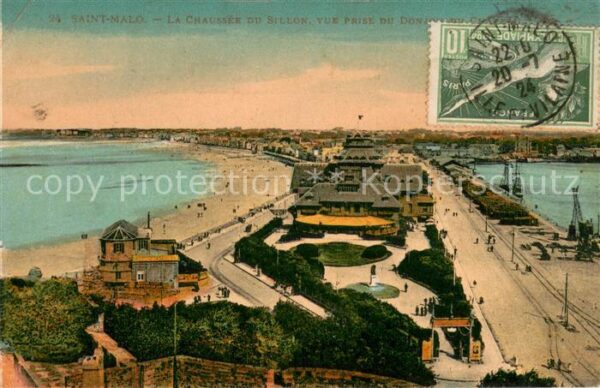 Saint-Malo 35 Chaussée du Sillon vue prise du donjon