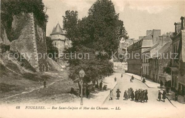 Fougeres Rue Saint Sulpice Mur des Chouans