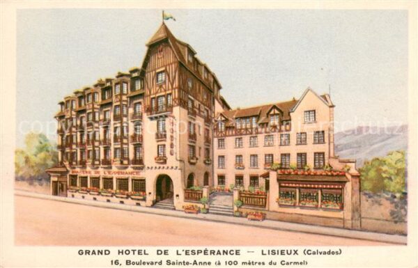 Lisieux Grand Hôtel de l'Espérance Künstlerkart