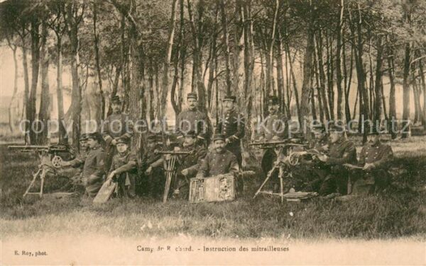 Camp du Ruchard Instruction des mitrailleuses