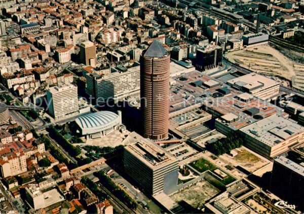 Lyon France La Part Dieu vue aérienne