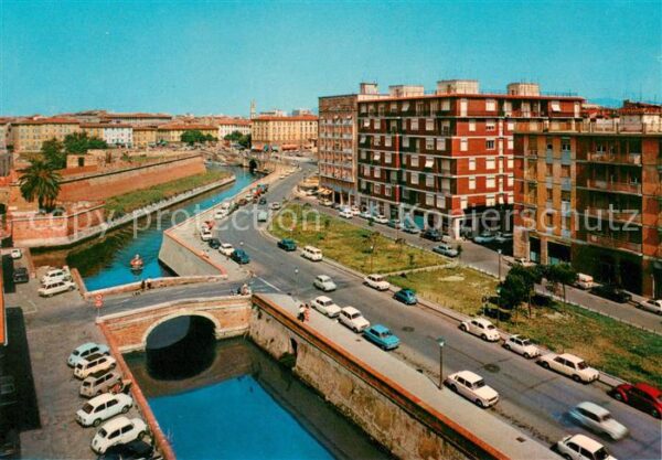 Livorno I Fossi Fortezza Nouva Gräben Kanal Neu