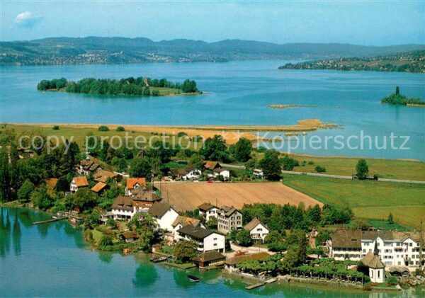 Hurden Zürichsee Insel Ufnau Fliegeraufnahme