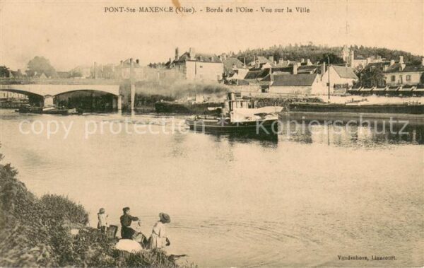Pont-Sainte-Maxence Bords de l'Oise vue sur la ville