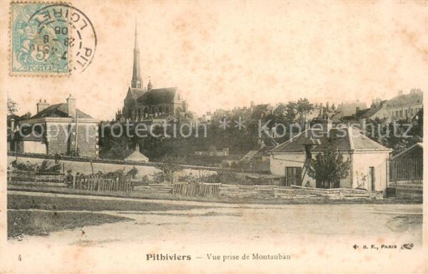 Pithiviers Loiret Vue prise de Montauban Eglise