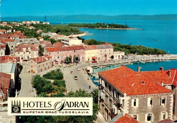 Supetar Hotels Jadran Hafen Küstenpanorama
