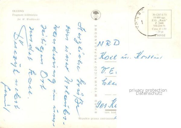 Olesno Rosenberg Oberschlesien Fragment srodmiescia Motiv Innenstadt – Bild 2