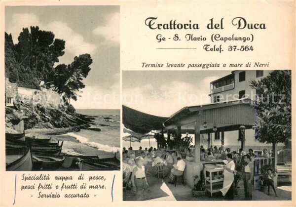 Sant Ilario Genova Trattoria del Duca Veranda sul mare Pos