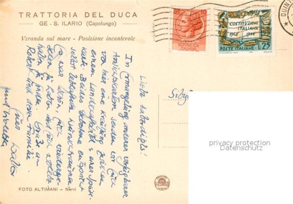 Sant Ilario Genova Trattoria del Duca Veranda sul mare Pos – Bild 2