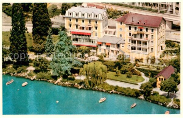 Montreux VD Hotel Beau Rivage Vue aerienne