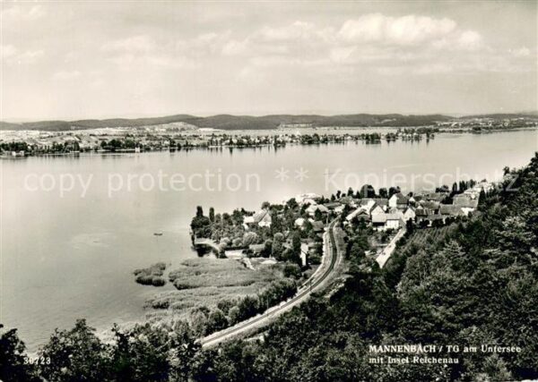Mannenbach Untersee Fliegeraufnahme mit Gasthof Hirschen be