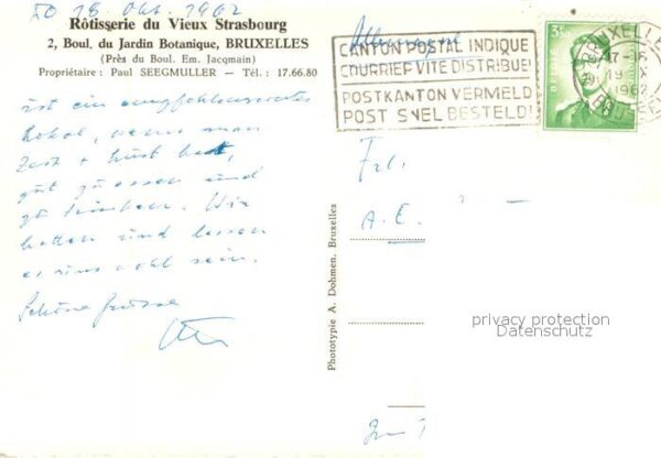 Bruxelles Bruessel Rotisserie du Vieux Strasbourg Interieu – Bild 2