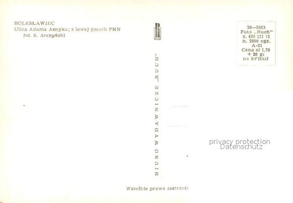 Boleslawiec Bunzlau Ulica Adama Asnyka z lewej gmach PRN – Bild 2
