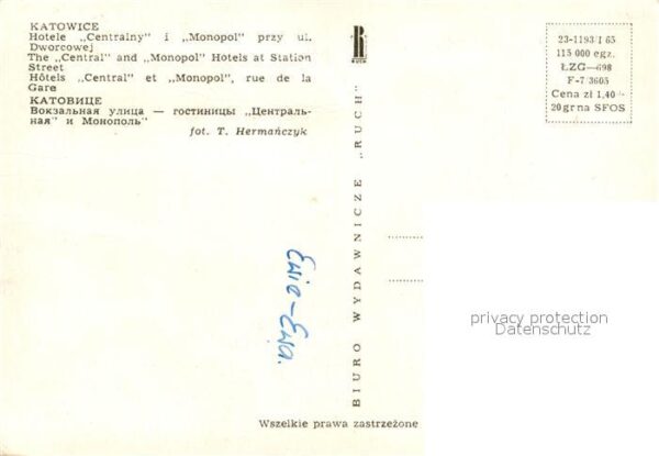 Katowice Hotels Central und Monopol Bahnhofstras – Bild 2