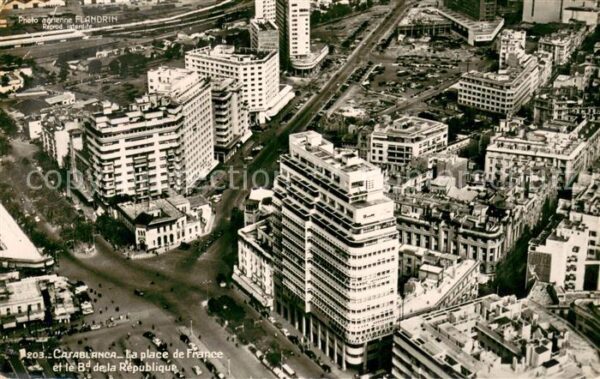 Casablanca La place de France et le Boulevard de l