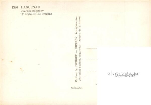 Haguenau Bas Rhin Quartier Rondony 16e Regiment de Dragon – Bild 2