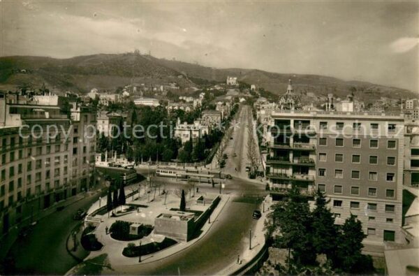 Barcelona Cataluna Final de la calle de Balmes y Avenida d