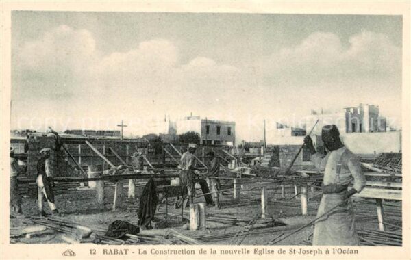 Rabat Marokko Construction de la nouvelle Eglise de S