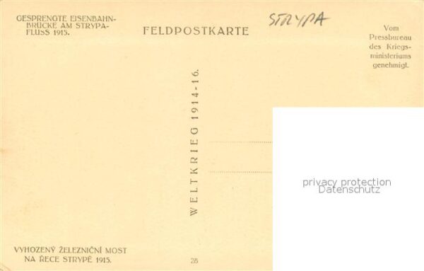 Strypa Gesprengte Eisenbahnbrücke am Strypaflu – Bild 2