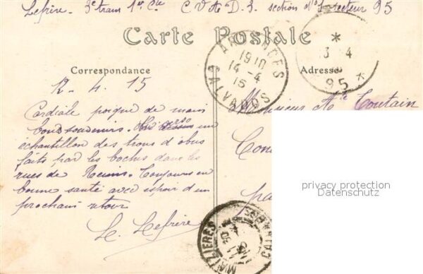 Reims Champagne Ardenne Bombardement par les Allemands Rue des – Bild 2