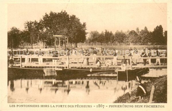 Strasbourg Alsace Les pontonniers hors la Porte des Pêche