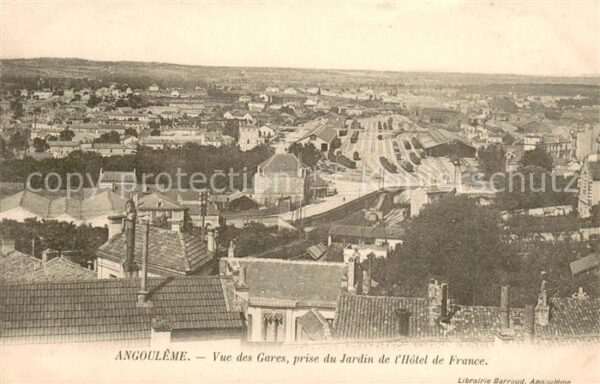 Angouleme Vue des gares prise du jardin de l_Hôte