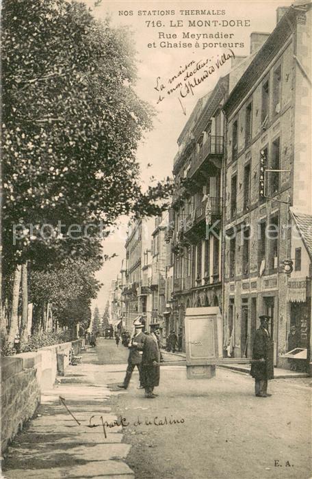 Le Mont-Dore Puy de Dome Rue Meynadier et Chaise a porteurs