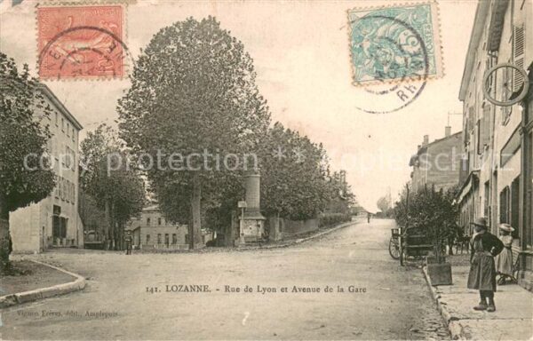 Lozanne Rue de Lyon et Avenue de la Gare