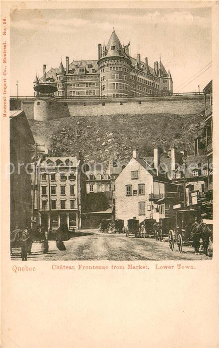 Quebec Chateau Frontenac from Market Lower Tow