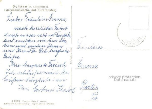Schaan Liechtenstein Laurenziuskirche mit Fürstensteig – Bild 2
