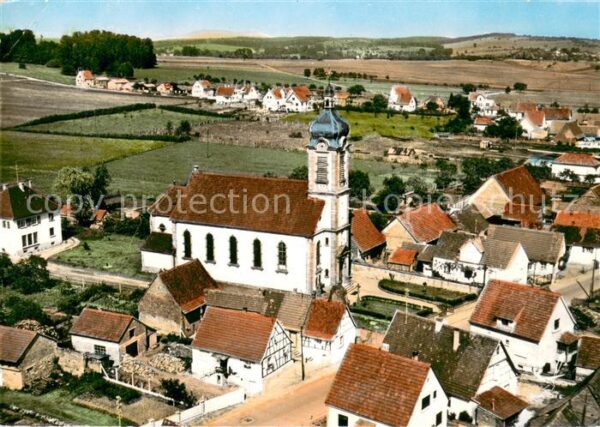 Gumbrechtshoffen Eglise Catholique vue aérienne