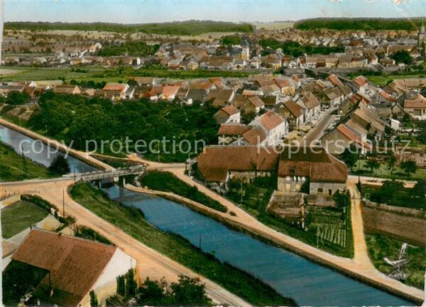 Herbitzheim Canal des Houillères vue aérienne