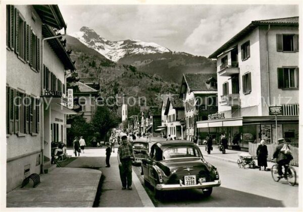 Buchs SG Bahnhofstrasse mit Margelkopf Alpen