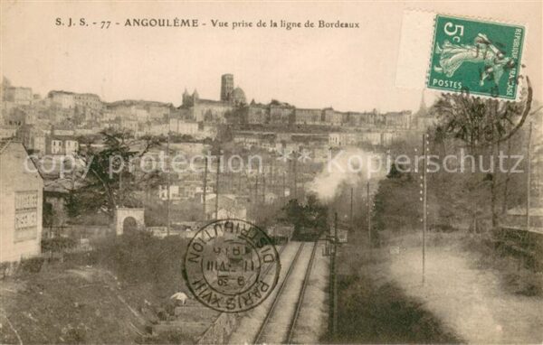 Angouleme Vue prise de la ligne de Bordeaux
